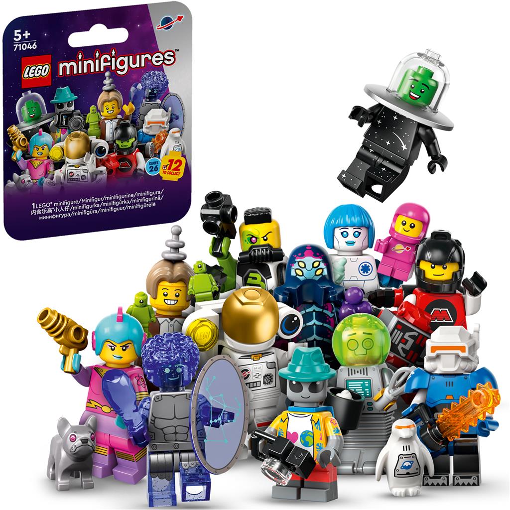 Lego® 71046 Minifiguren Serie 26 Space Disp (komplettes Set mit 12 Figuren)