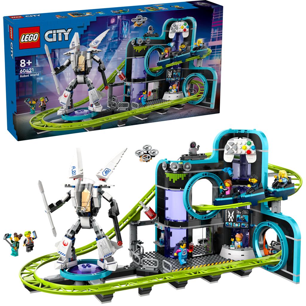 Lego® 60421 City Roller Coaster In Robot World