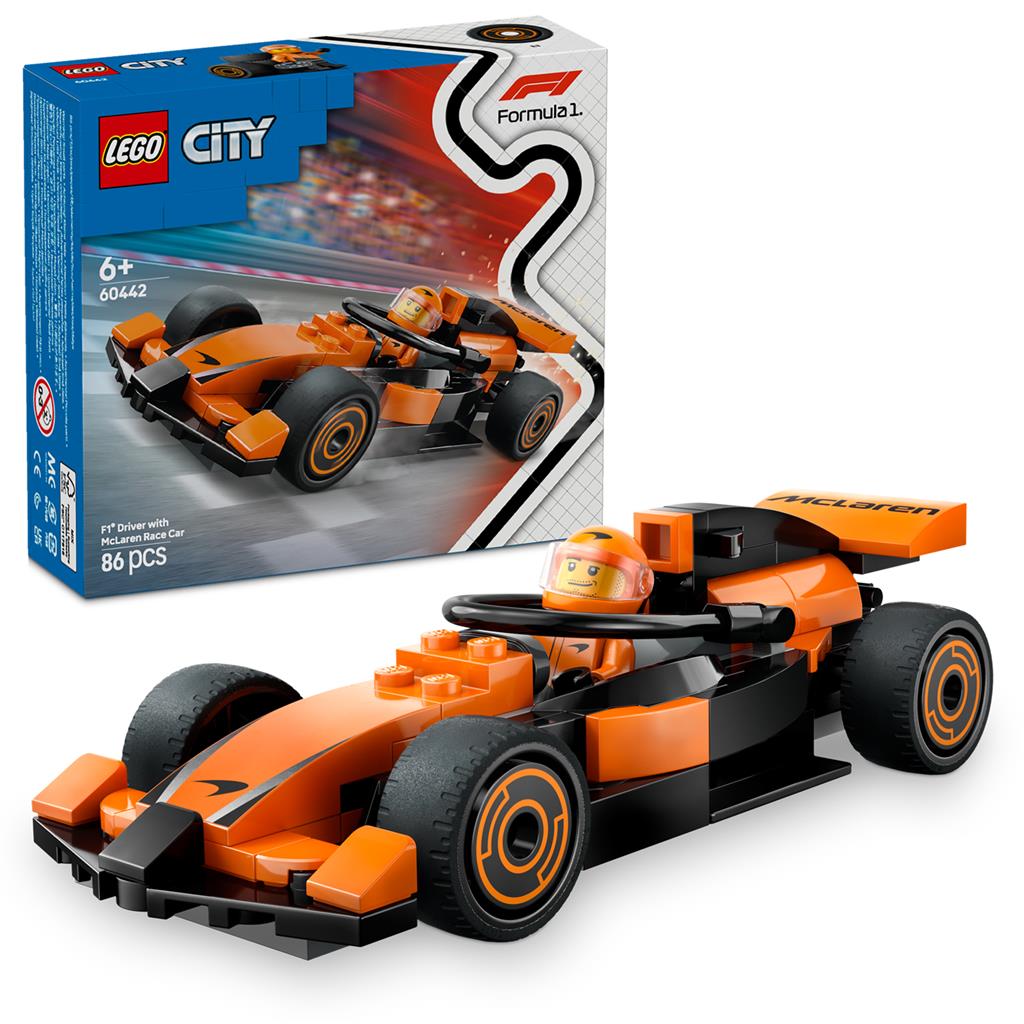 Lego® 60442 City F1 Driver With McLaren Racing Car