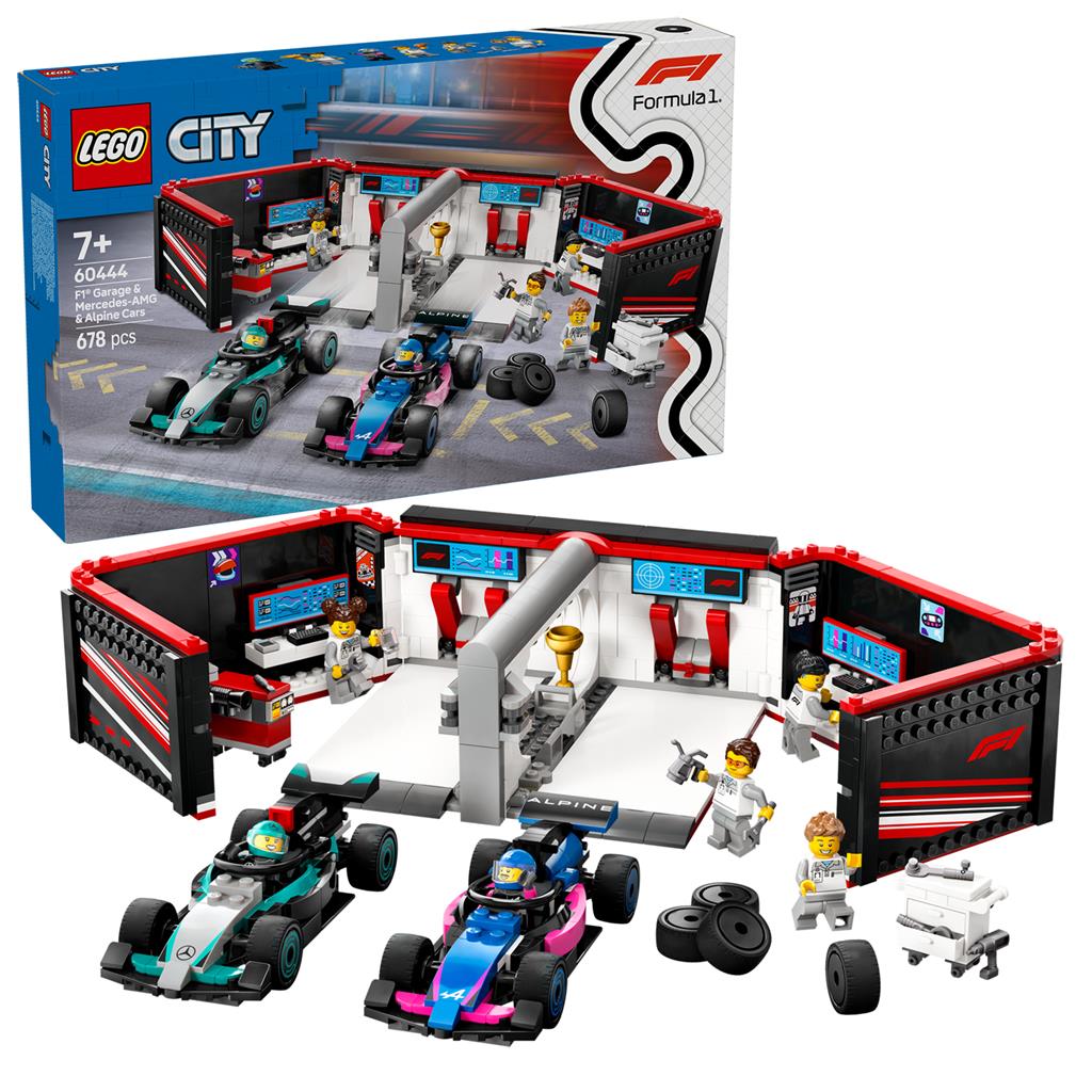 Lego 60444 City F1 Garage Mercedes-AMG und Alpine