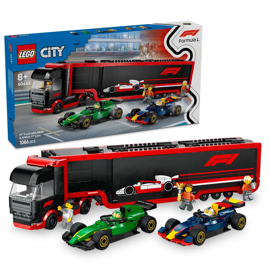 Lego 60445 City F1-Truck RB20 und AMR24 F1-Auto