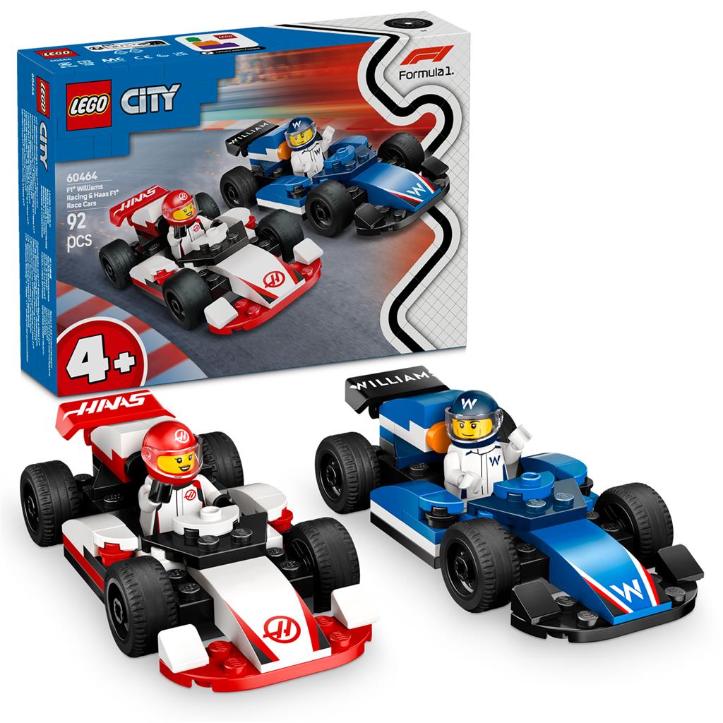 Lego 60464 City F1 Williams und Haas F1-Rennwagen