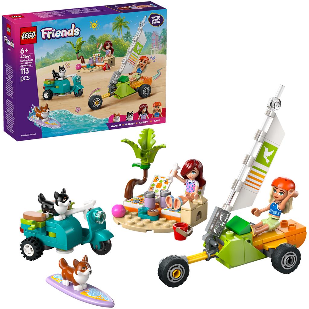 Lego 42641 Friends Surf- und Scooter-Spaßhunde