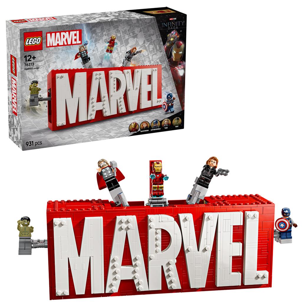 Lego® 76313 Super Heroes Marvel-Logo und Minifiguren