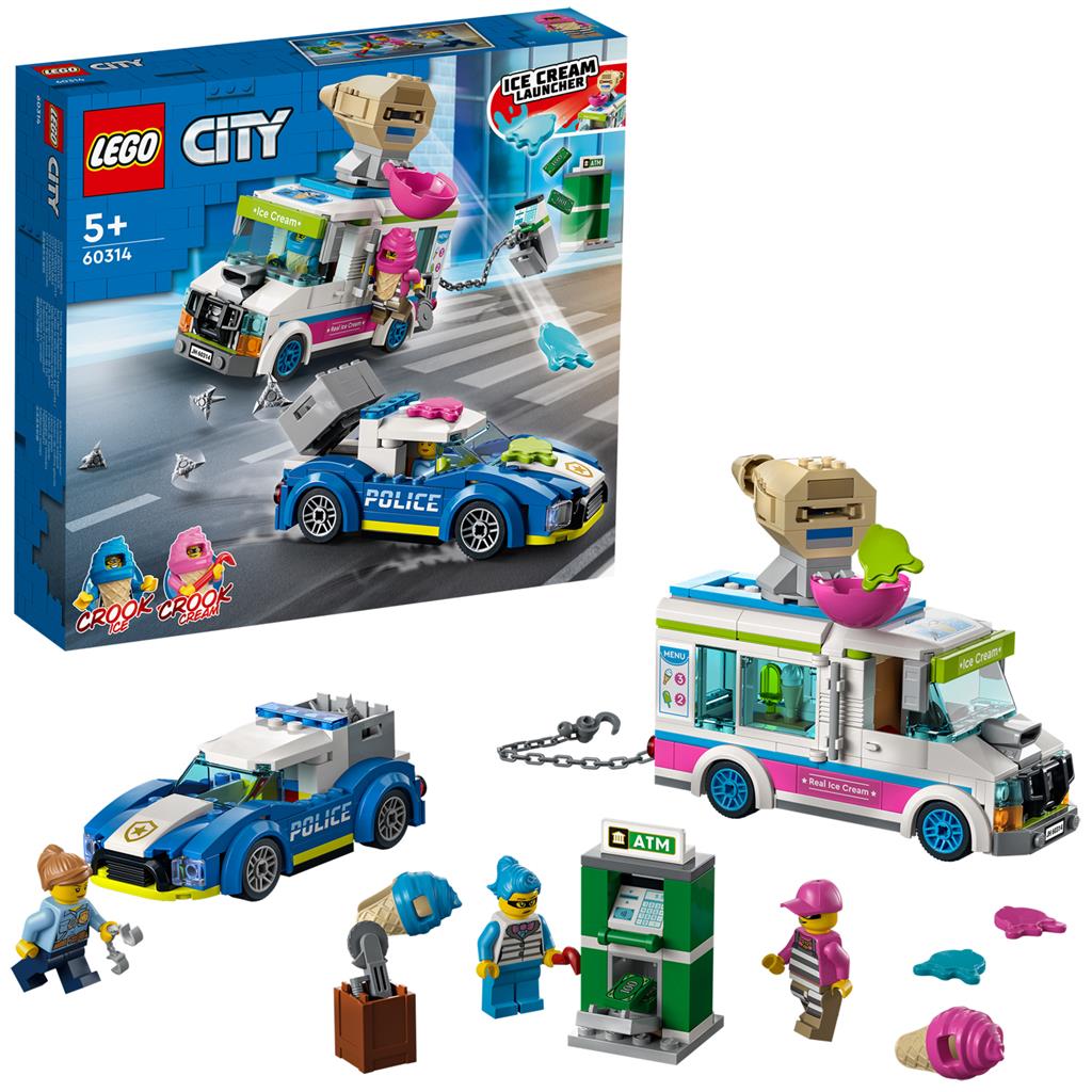 LEGO 60314 City IJswagen Politieachtervolging - Bricks4fun