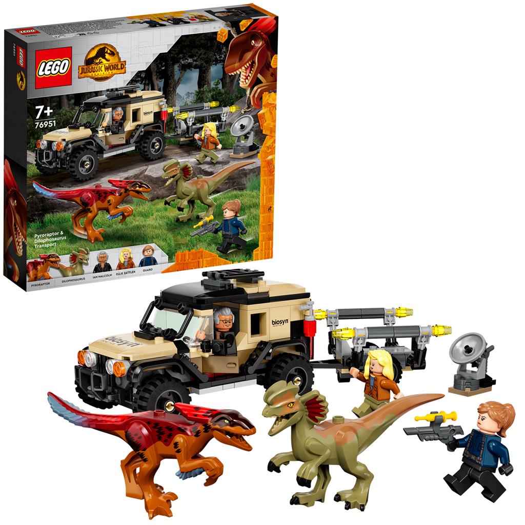 LEGO 76951 Jurassic World Pyroraptor  & Dilophosaurus transport - Bricks4fun