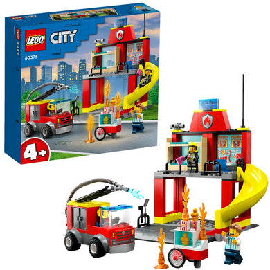 LEGO 60375 City De Brandweerkazerne en de Brandweerwagen - Bricks4fun